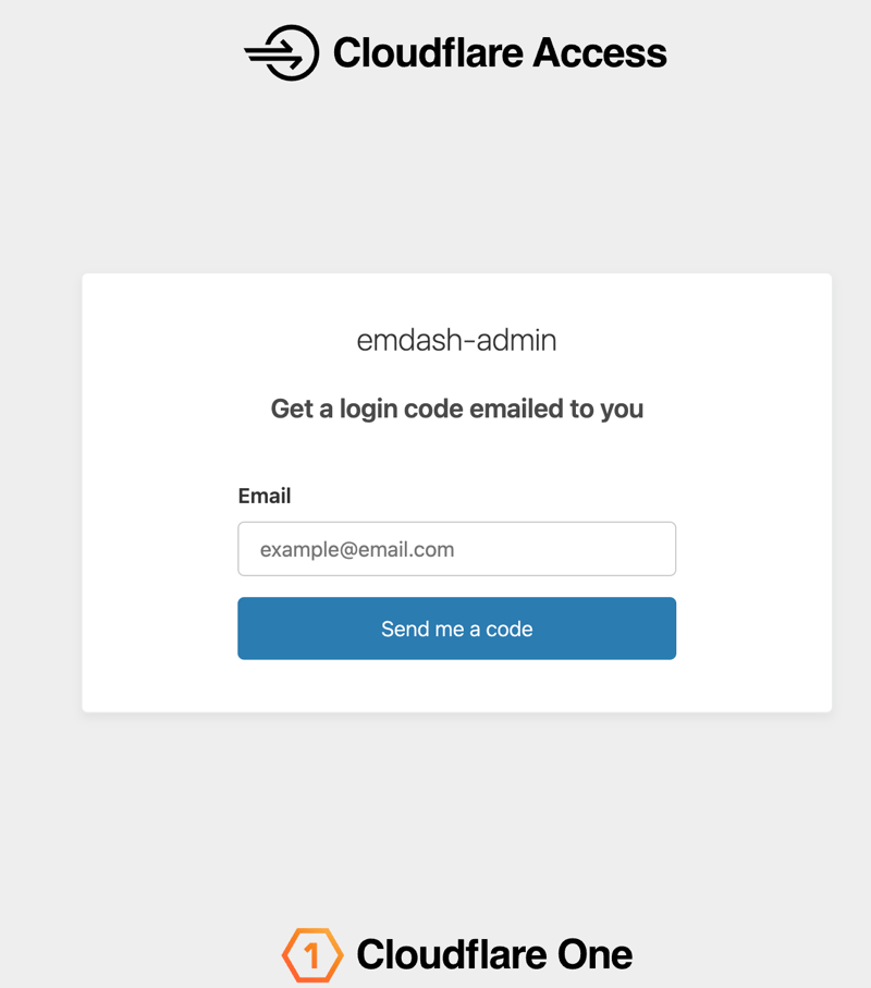Cloudflare Accessのログイン画面